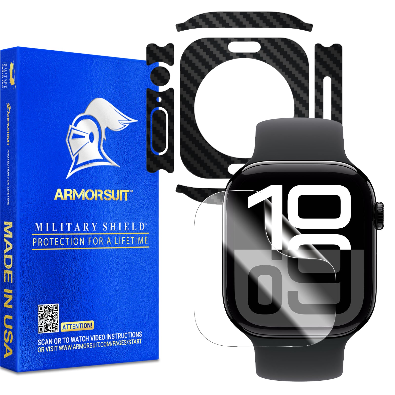 1 6 Pack Armorsuit Vinyl Skin Wrap Film for Apple Watch Series 10