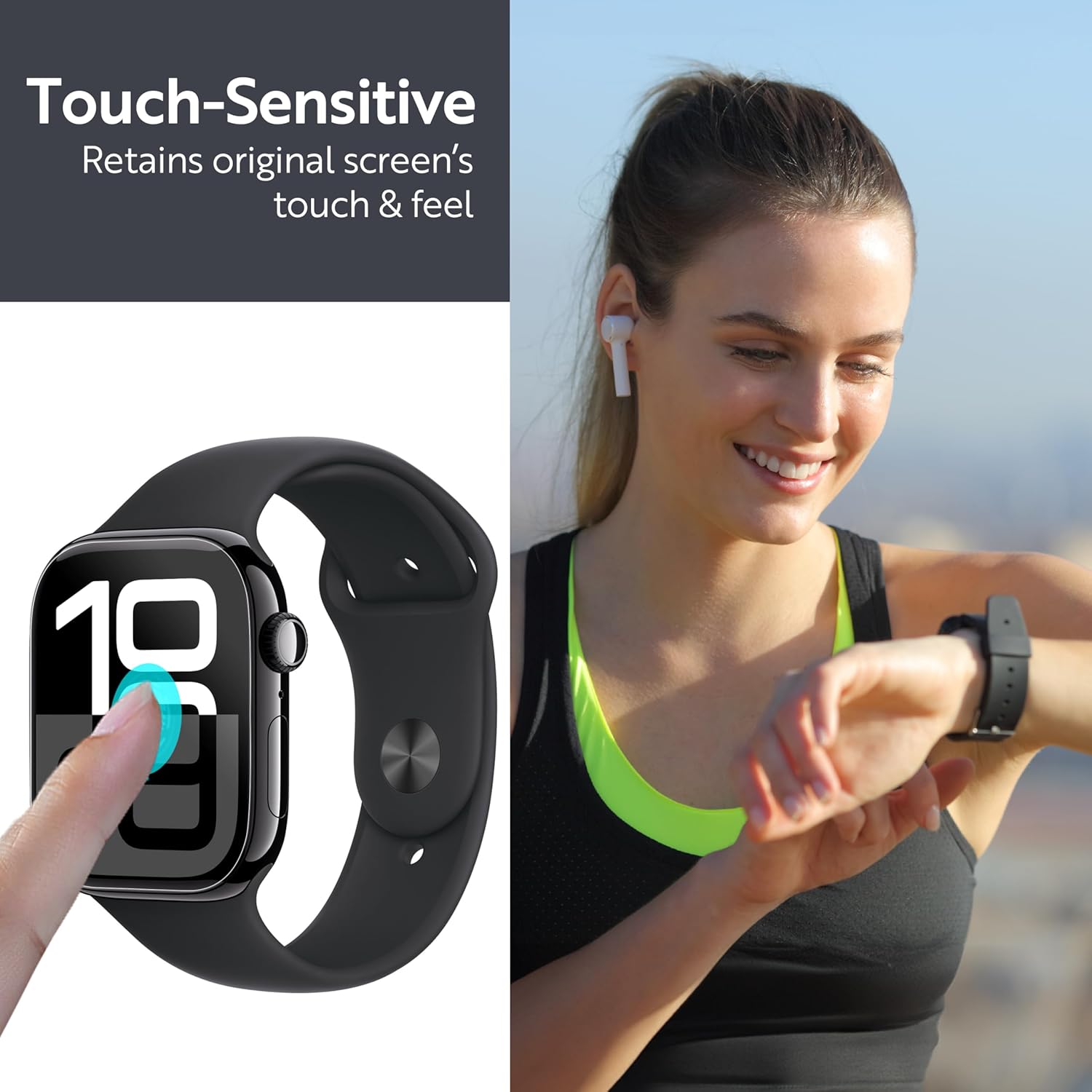 Apple Watch Series 9 / Series 8 / Series 7 45mm Dry-MilitaryShield Screen Protector - 6 Pack