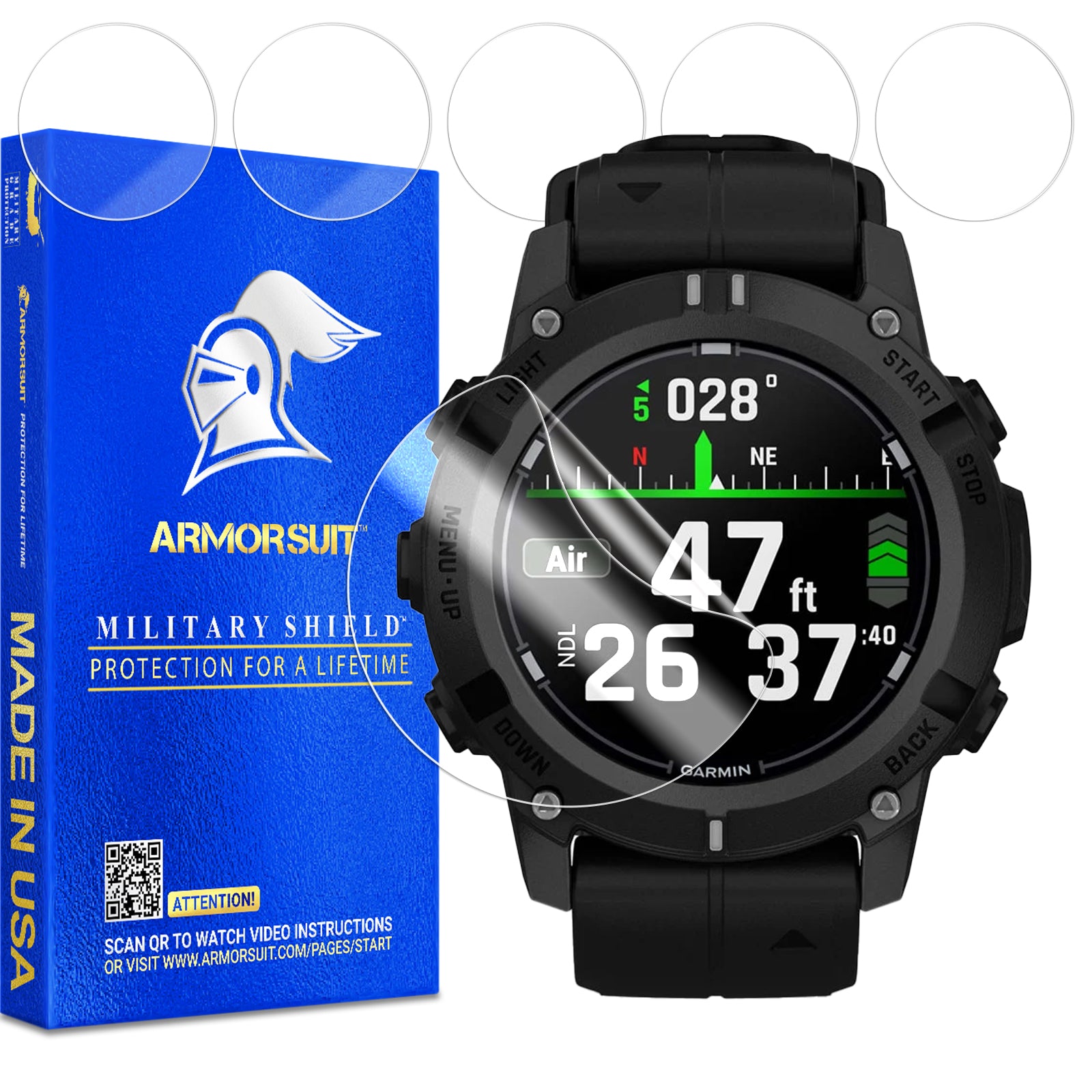Pack] ArmorSuit MilitaryShield Screen Protector Film for Garmin Des