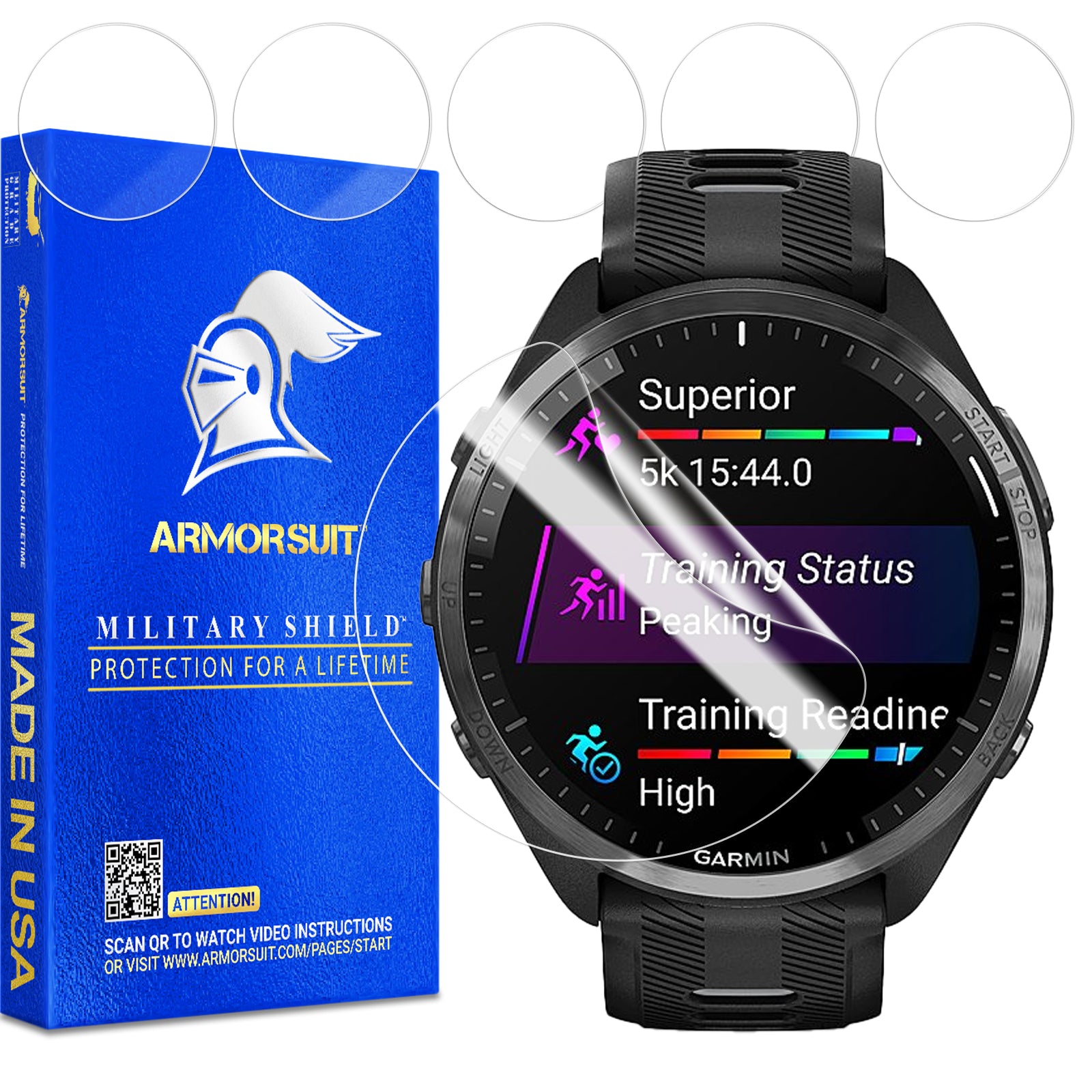 (6 Pack) ArmorSuit Screen Protector designed for Garmin Forerunner 965