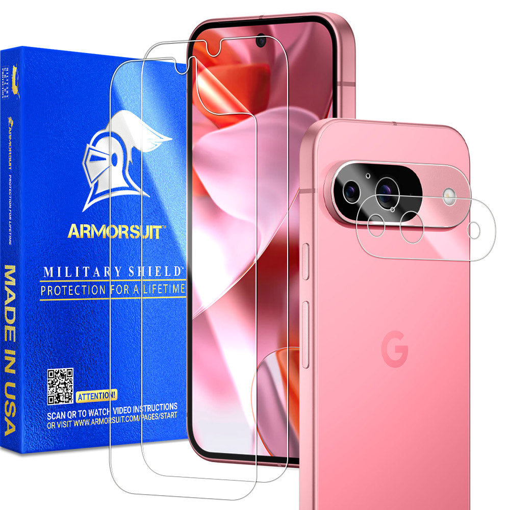 Clear Case For Google Pixel 9 Pro & Pixel 9 With Screen Protector – Slim, Shockproof & Qi Ready