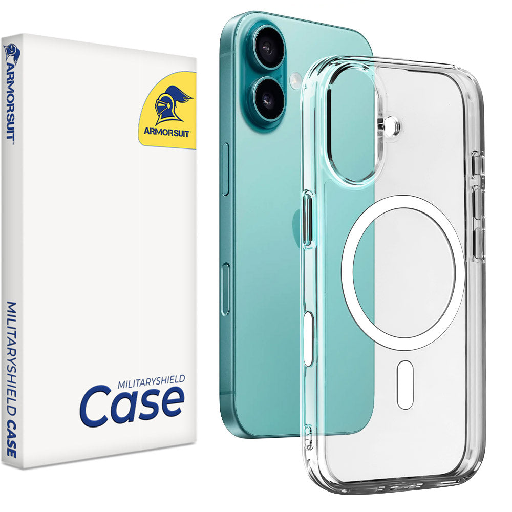 Armorsuit Military-Grade MagSafe Crystal Clear Cases for iPhone 16 (Product of USA)