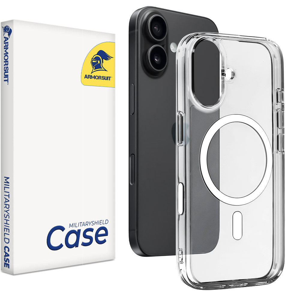 Armorsuit Military-Grade MagSafe Crystal Clear Cases for iPhone 16 (Product of USA)