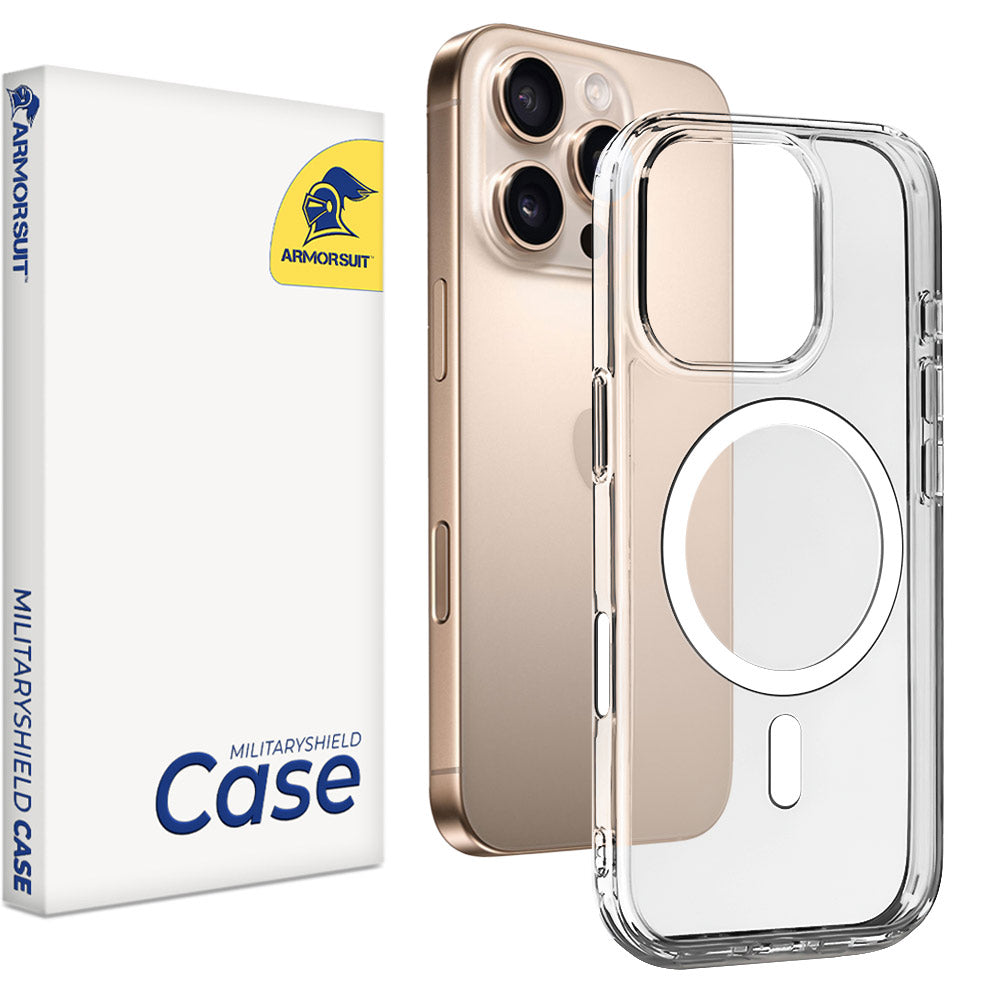 Armorsuit Military-Grade MagSafe Crystal Clear Cases for iPhone 16 (Product of USA)