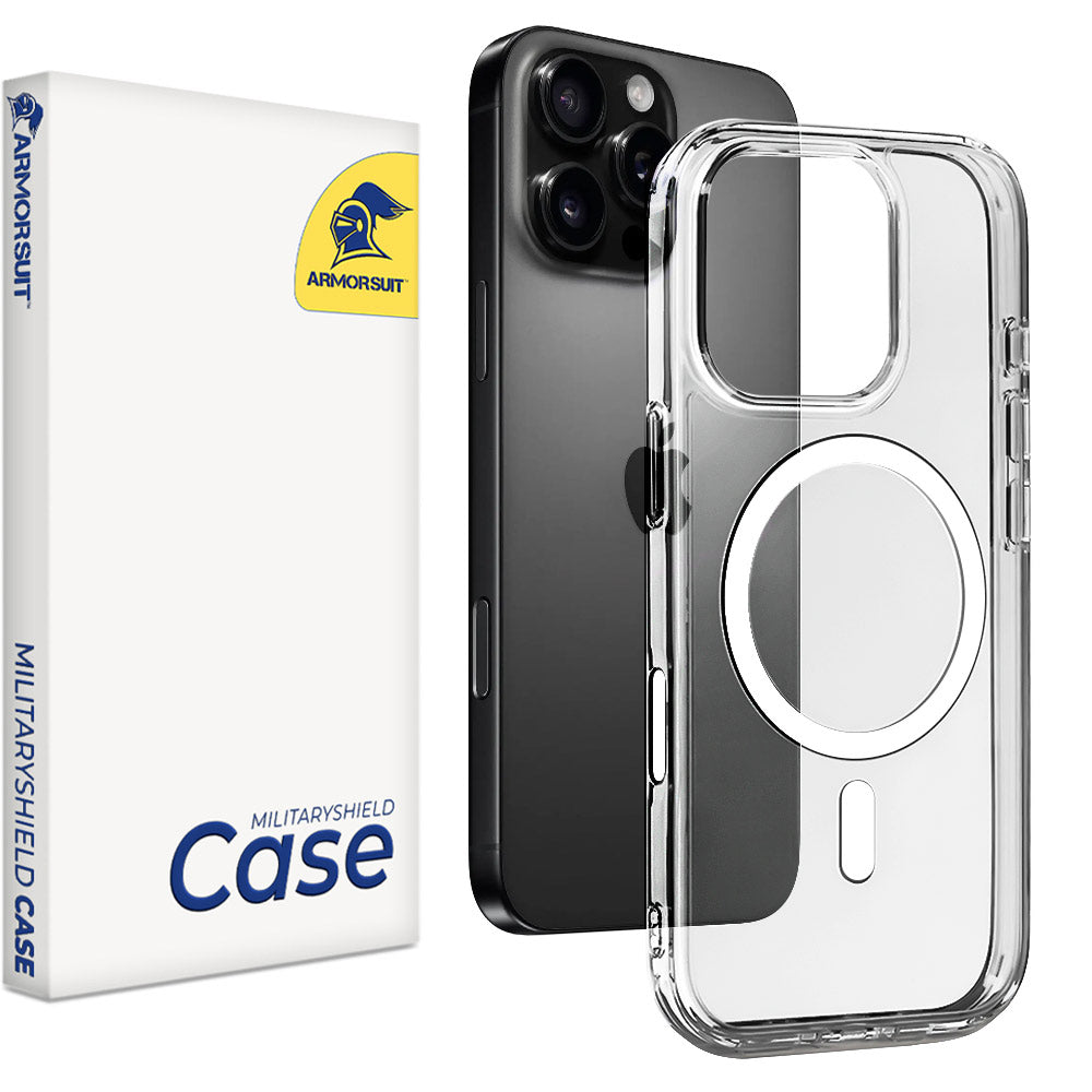 Armorsuit Military-Grade MagSafe Crystal Clear Cases for iPhone 16 (Product of USA)