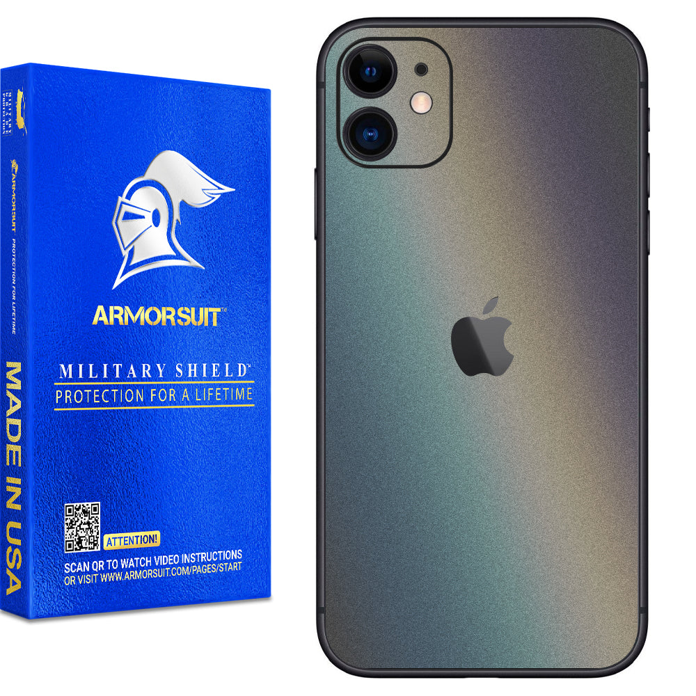 Armorsuit MilitaryShield Carbon Fiber Skin Wrap Film + HD Clear Screen Protector Designed for Apple iPhone 13 Mini (2021) - Anti-Bubble Film
