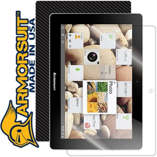 Lenovo IdeaTab S2110 Screen Protector + Black Carbon Fiber Skin Protector