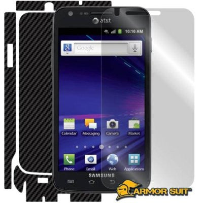 Samsung Galaxy S2 SkyRocket Screen Protector + Carbon Fiber Skin Protector