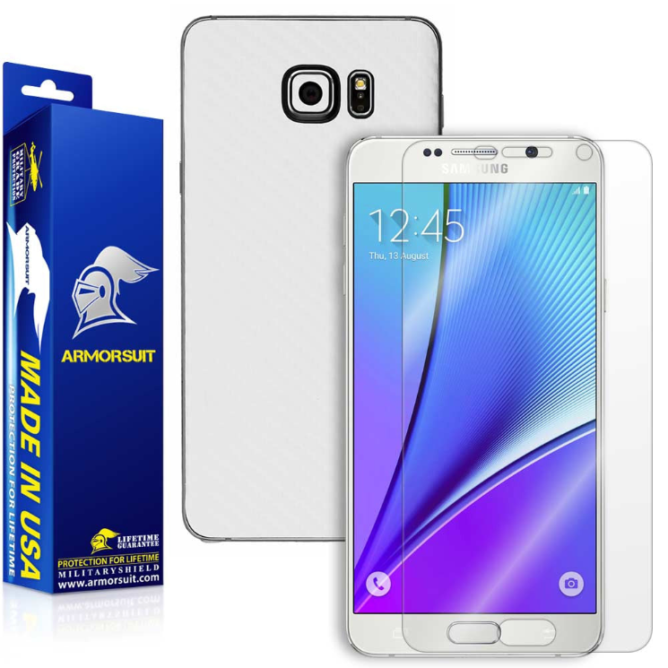 Samsung Galaxy Note 5 Screen Protector + Carbon Fiber Skin