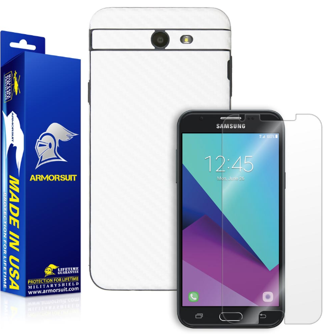 Samsung Galaxy J3 (2017) Screen Protector + Carbon Fiber Skin