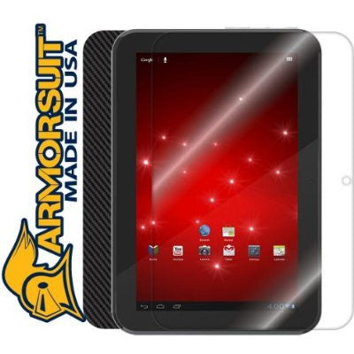 Toshiba Excite 10 Screen Protector + Black Carbon Fiber Film Protector