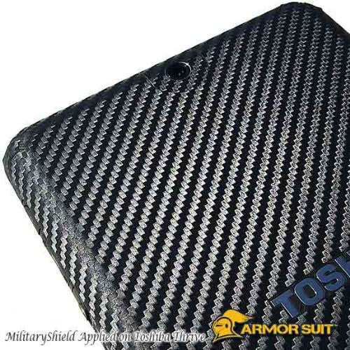 Toshiba Thrive Screen Protector + Black Carbon Fiber Skin Protector