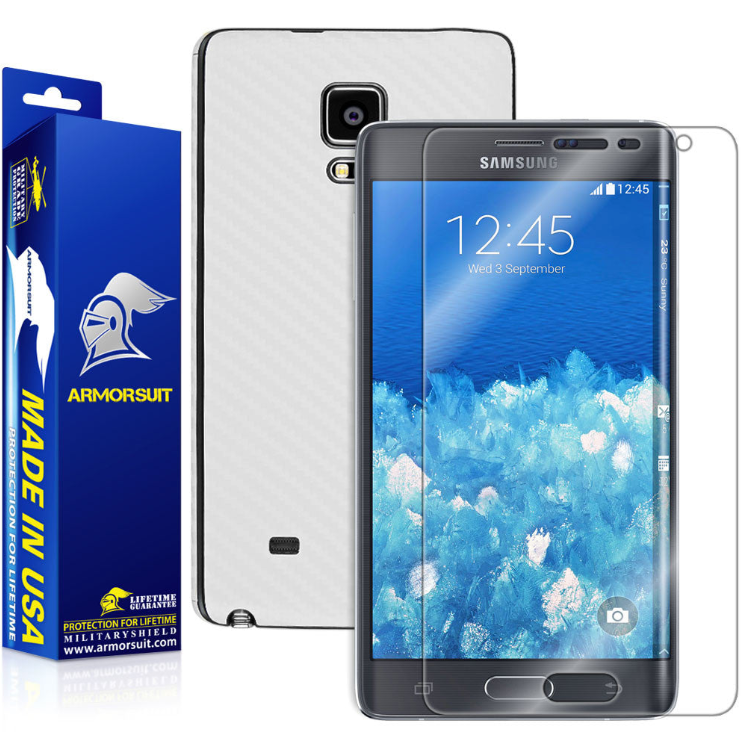 Samsung Galaxy Note Edge Protector + Carbon Fiber Skin