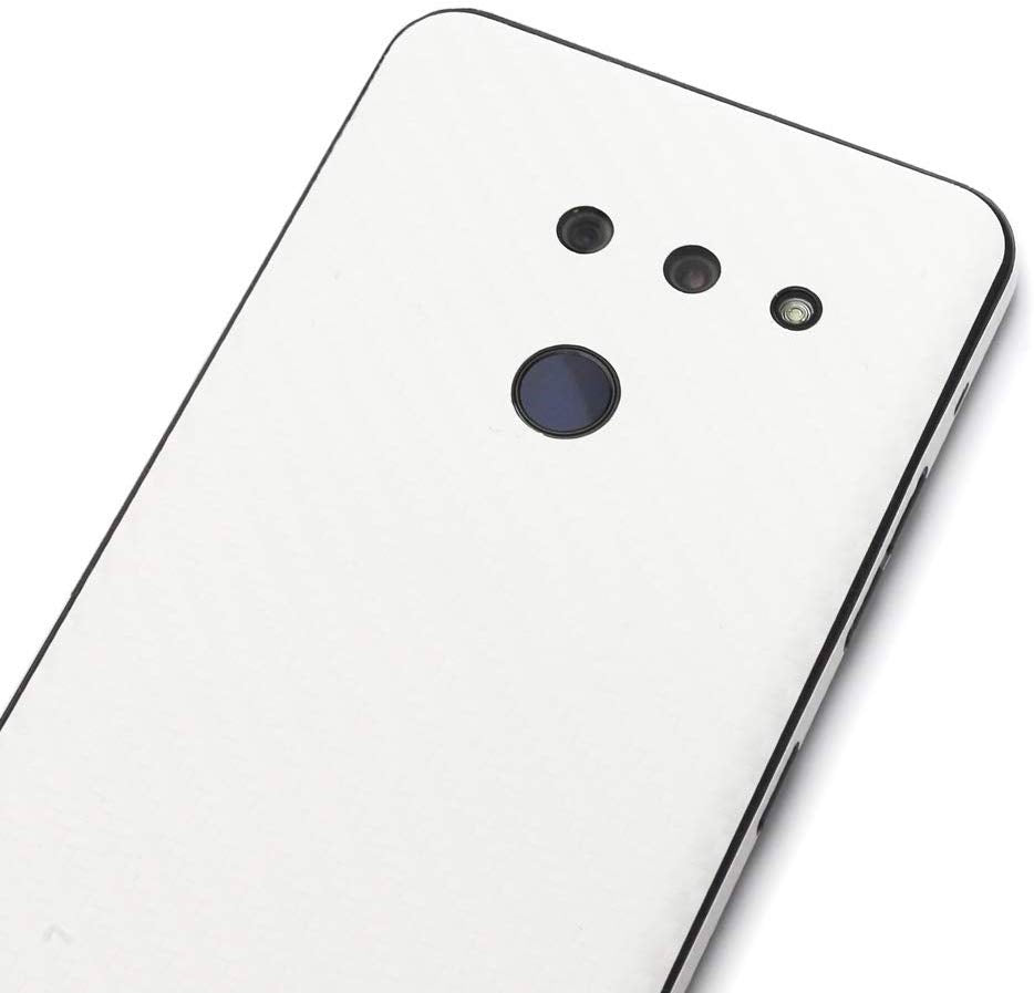 LG G8 ThinQScreen Protector + White Carbon Fiber Skin