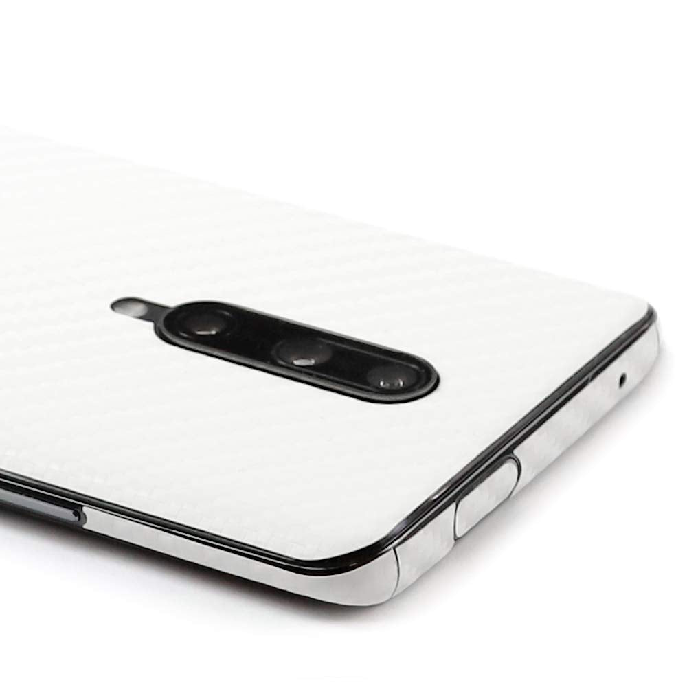 OnePlus 7 Pro Screen Protector + White Carbon Fiber Skin