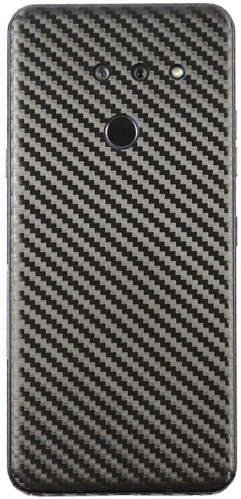 LG G8 ThinQ Screen Protector + Black Carbon Fiber Skin