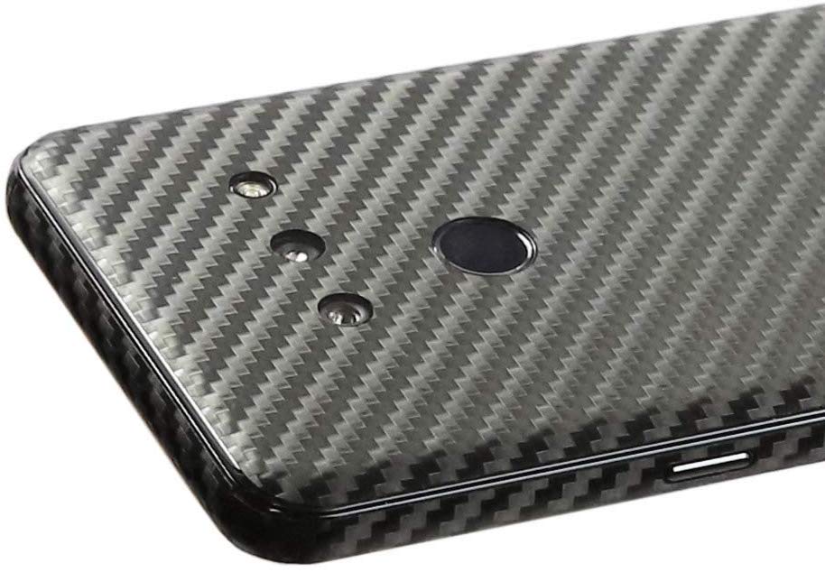 LG G8 ThinQ Screen Protector + Black Carbon Fiber Skin