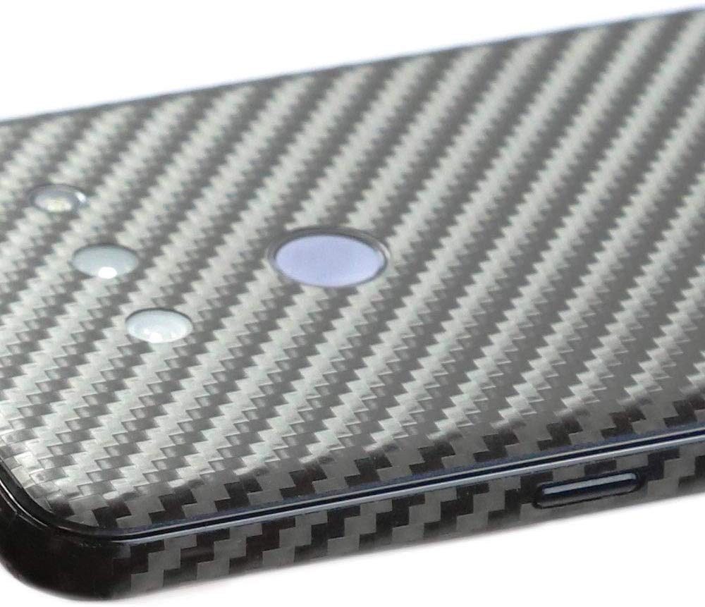 LG G8 ThinQ Screen Protector + Black Carbon Fiber Skin