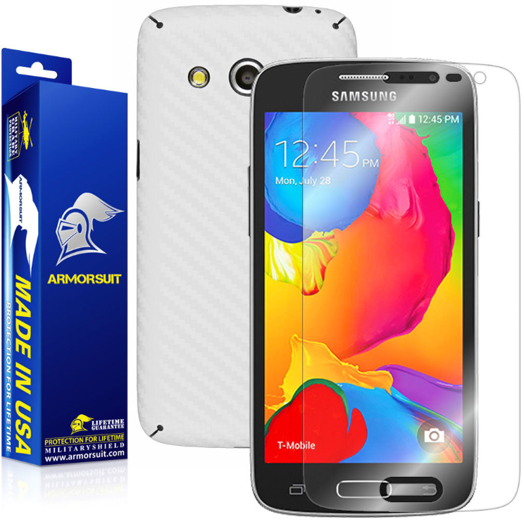 Samsung Galaxy Avant Screen Protector + Carbon Fiber Skin
