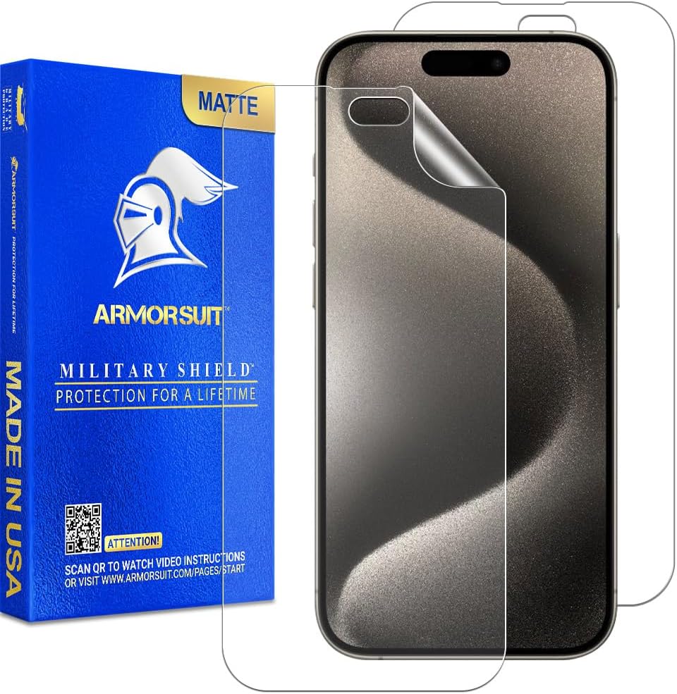 ArmorSuit MilitaryShield Screen Protector Film for Apple iPhone 15 Pro (2023)