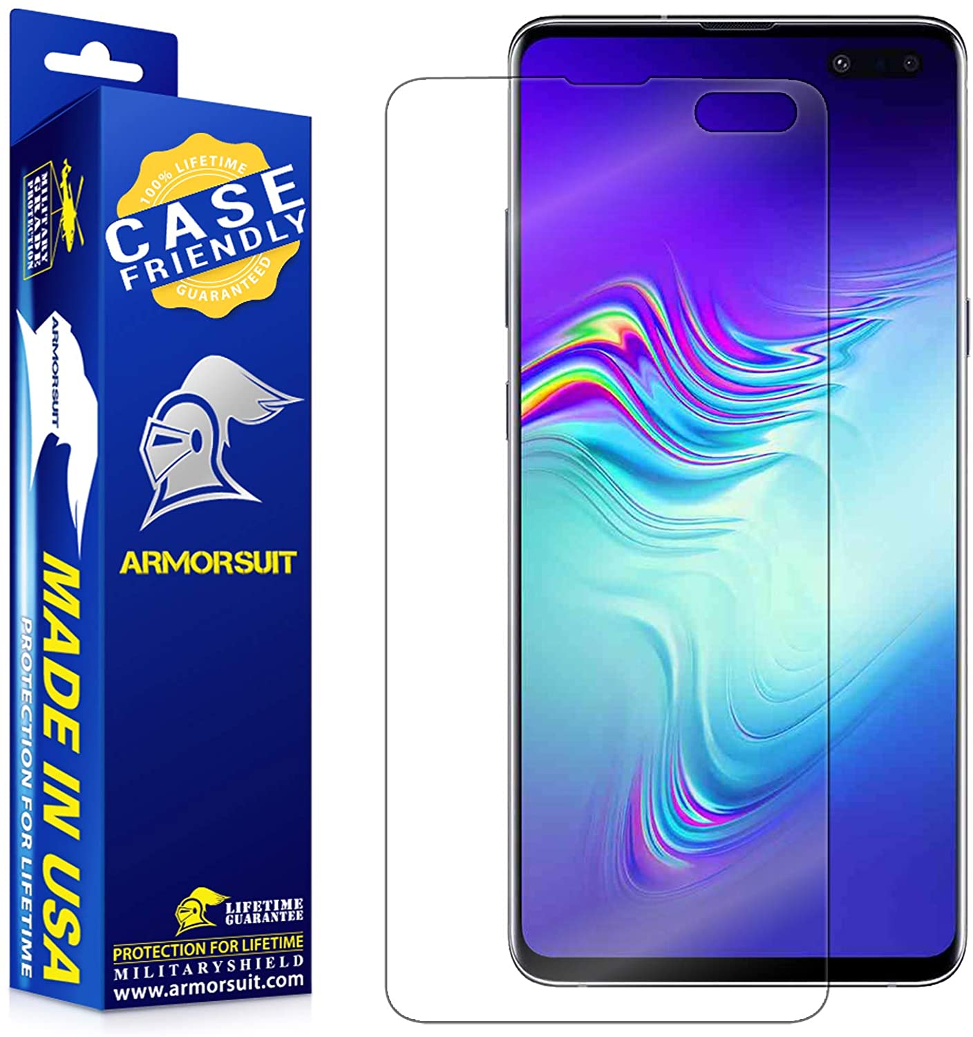 2-Pack] Samsung Galaxy S10 5G Case-Friendly Screen Protector