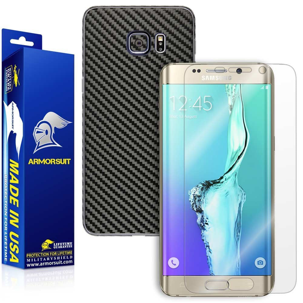 Samsung Galaxy S6 Edge+ / S6 Edge Plus Screen Protector + Carbon Fiber Skin
