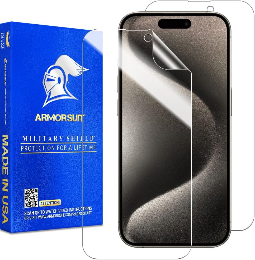 ArmorSuit MilitaryShield Screen Protector Film for Apple iPhone 15 Pro (2023)