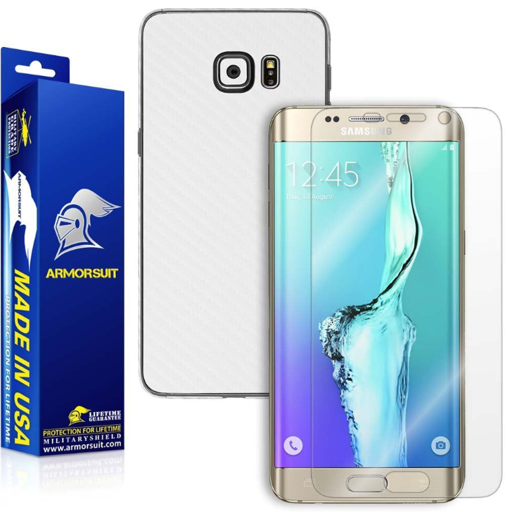 Samsung Galaxy S6 Edge+ / S6 Edge Plus Screen Protector + Carbon Fiber Skin