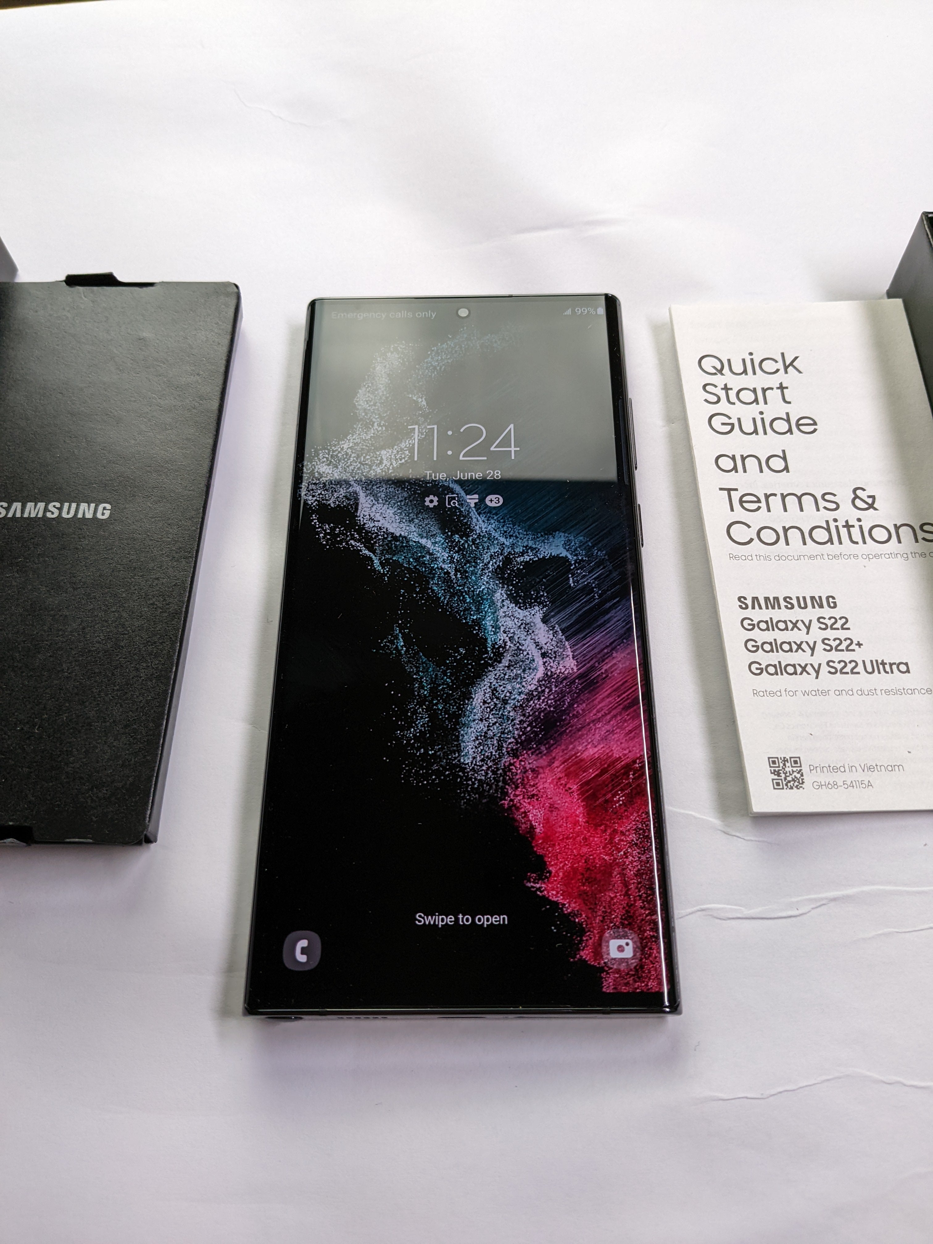 Samsung Galaxy S22 Ultra 5G (2022) SM-908U1 Unlocked 128gb Black