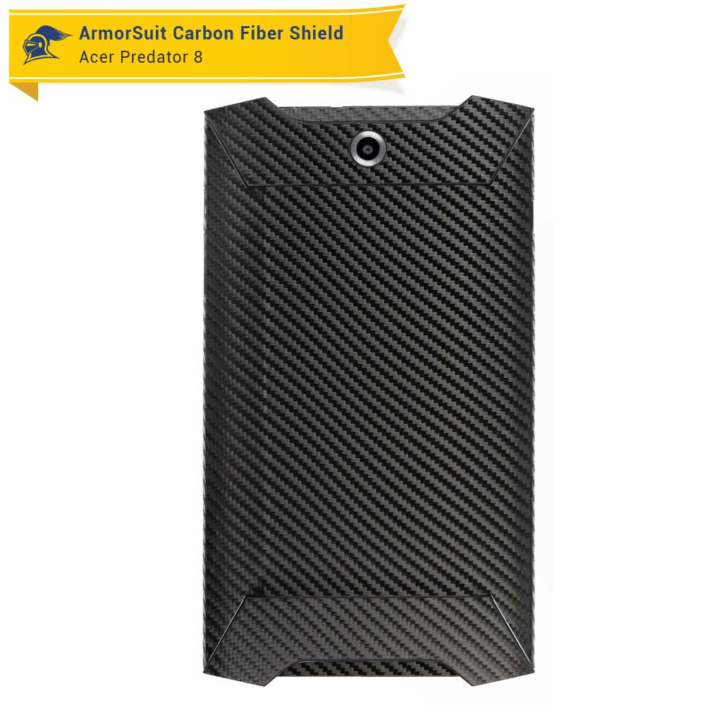 Acer Predator 8 Screen Protector + Black Carbon Fiber Skin