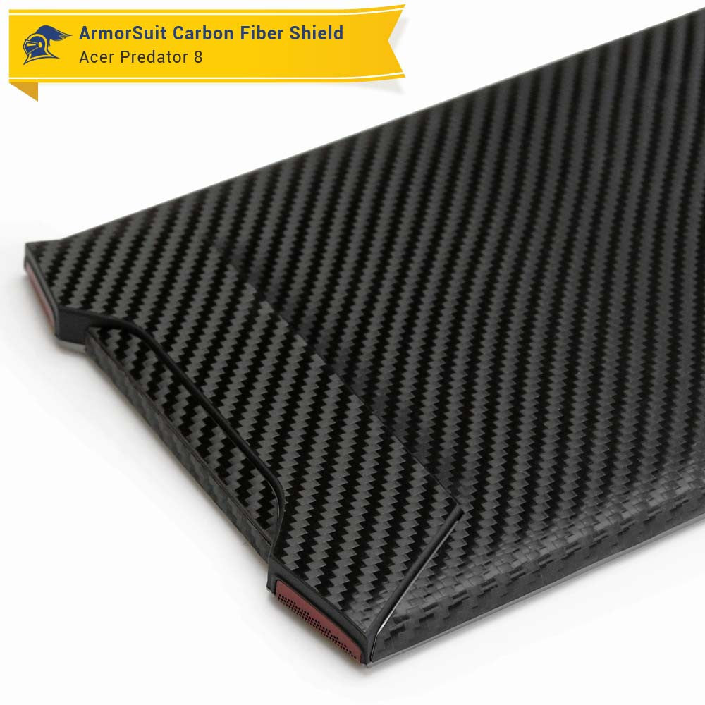 Acer Predator 8 Screen Protector + Black Carbon Fiber Skin