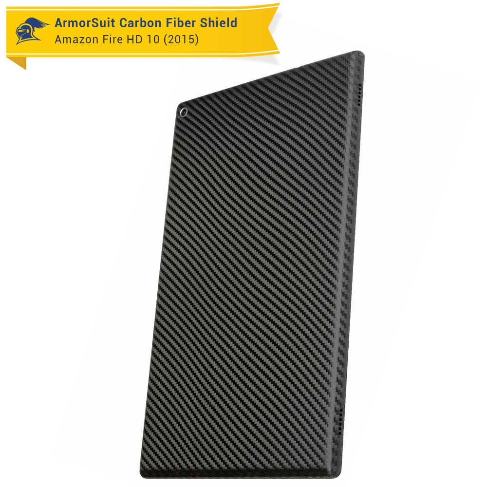 Amazon Fire HD 10 Screen Protector (10.1" - 2015 Edition) + Black Carbon Fiber