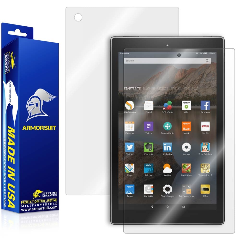 Amazon Fire HD 10 Screen Protector (10.1" - 2015 Edition) + Full Body Skin