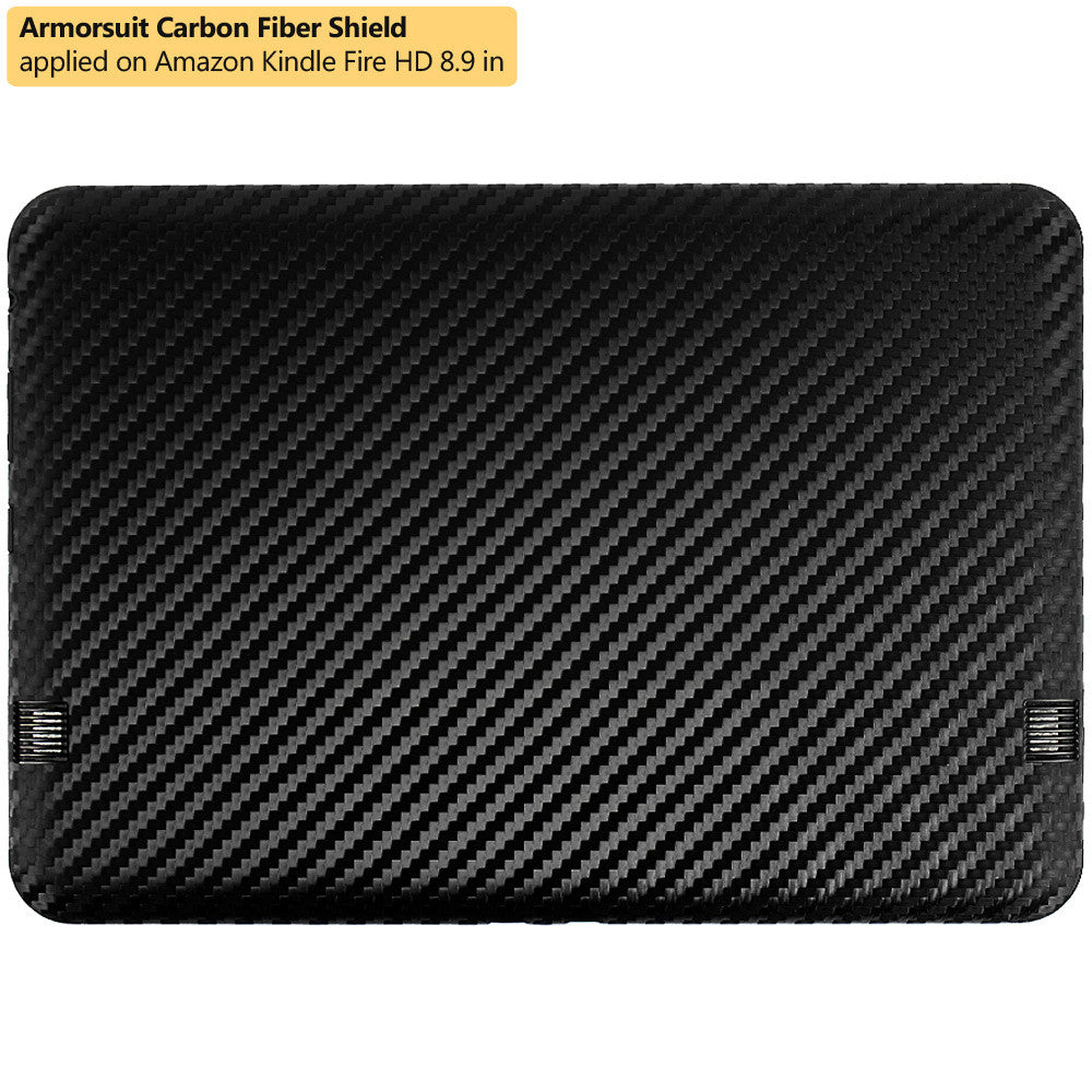 Amazon Kindle Fire HD 8.9 Inch Screen Protector + Black Carbon Fiber Skin