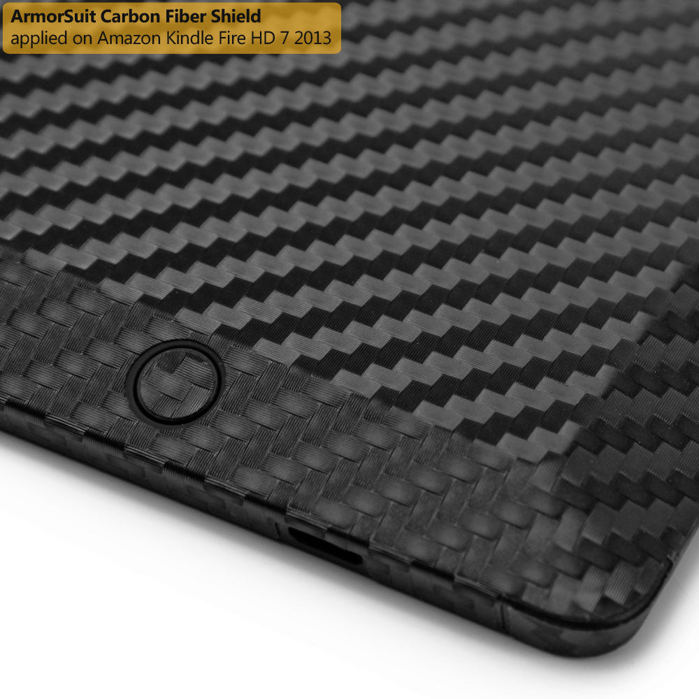 Amazon Kindle Fire HD 7" 2013 (2nd Generation) Screen Protector + Black Carbon Fiber Film Protector