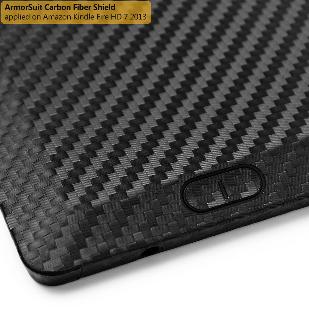 Amazon Kindle Fire HD 7" 2013 (2nd Generation) Screen Protector + Black Carbon Fiber Film Protector