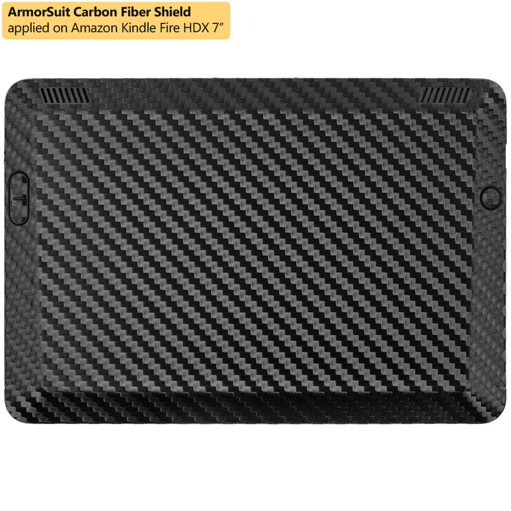 Kindle Fire HDX 7" Screen Protector + Black Carbon Fiber Film Protector