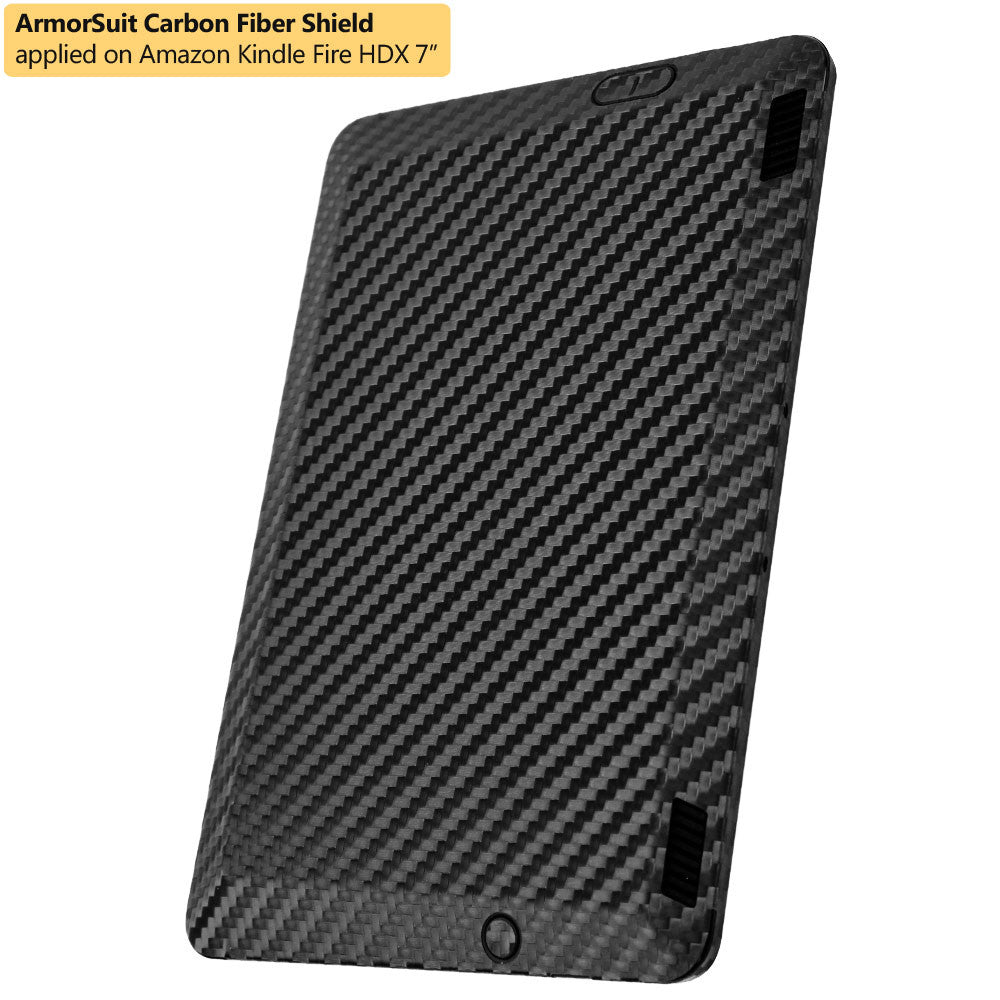 Kindle Fire HDX 7" Screen Protector + Black Carbon Fiber Film Protector