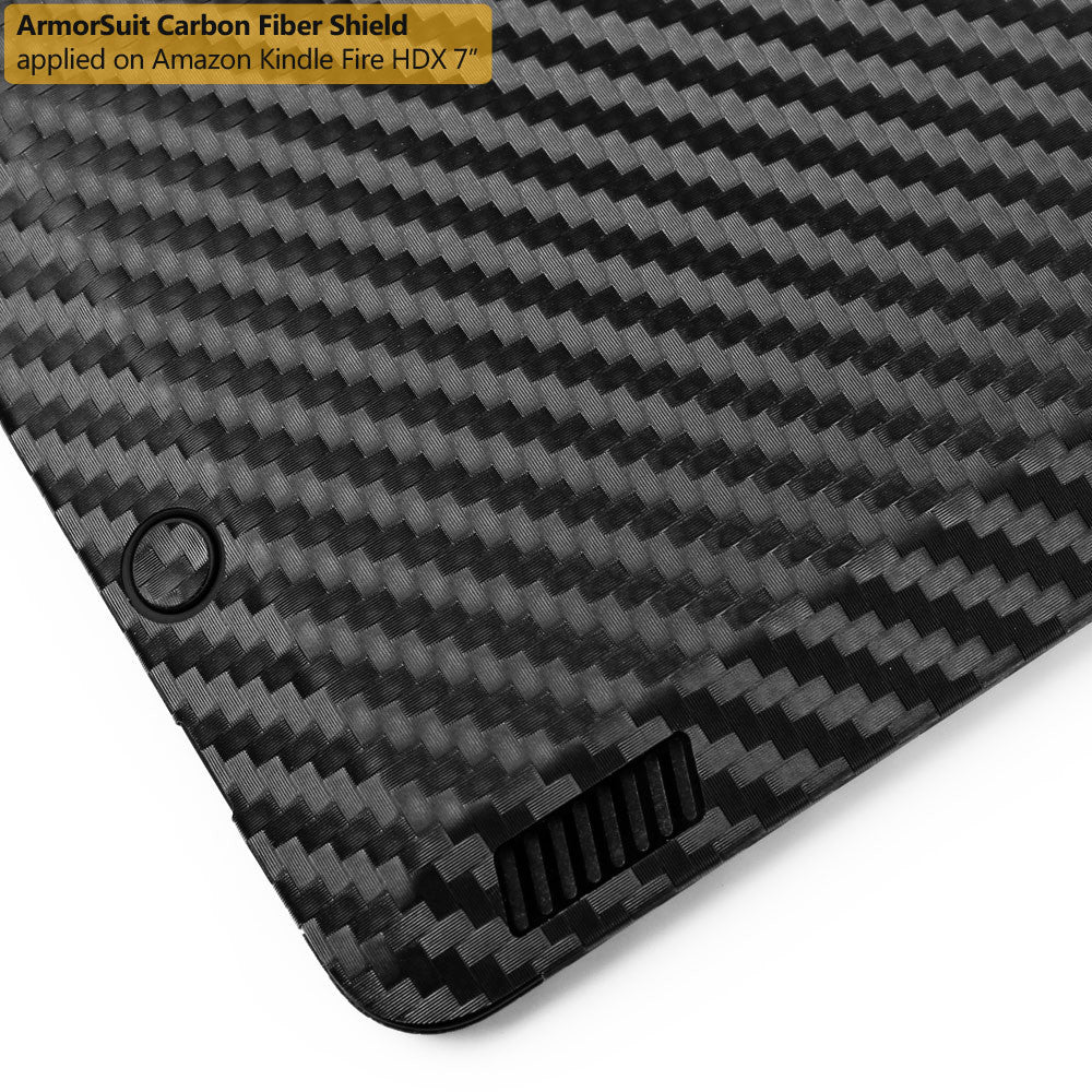 Kindle Fire HDX 7" Screen Protector + Black Carbon Fiber Film Protector