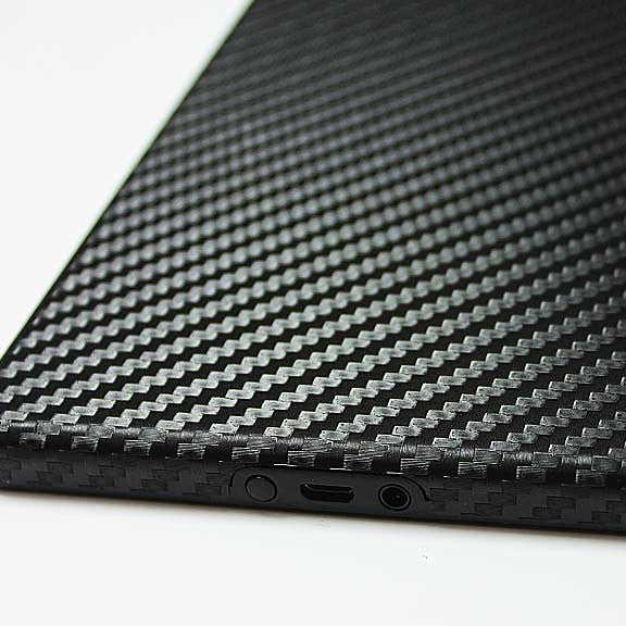 Kindle Fire Screen Protector + Black Carbon Fiber Skin Protector
