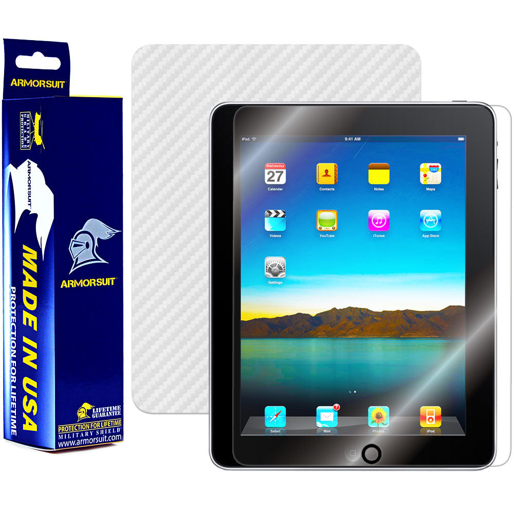 Apple iPad Screen Protector + Carbon Fiber Film Protector