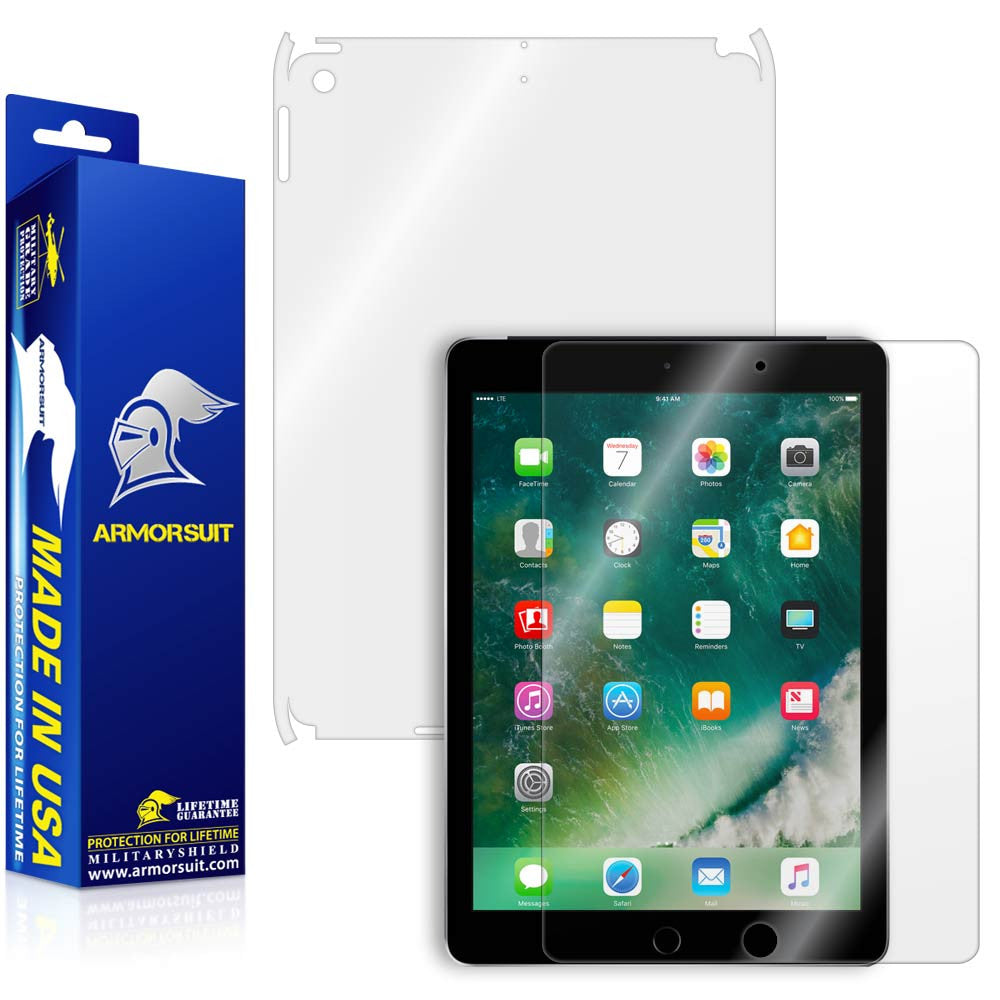 Apple iPad 9.7" (2017) WiFi ONLY Screen Protector + Full Body Skin