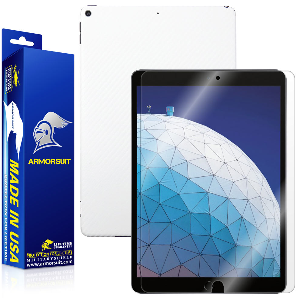 Apple iPad Air 3 (2019) 4G LTE Screen Protector + Carbon Fiber Skin