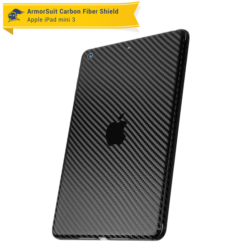 Apple iPad Mini 3 Screen Protector + Carbon Fiber Skin