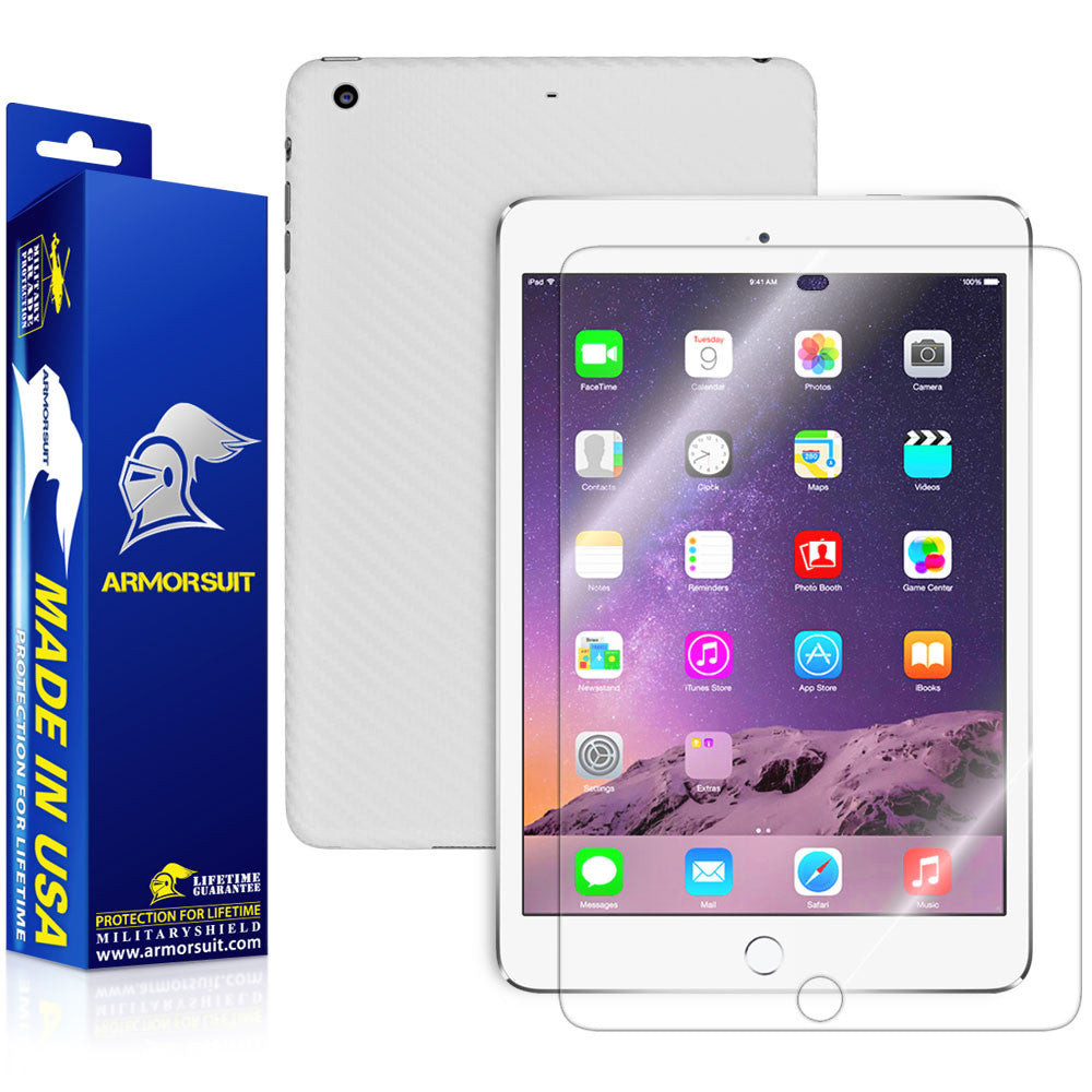 Apple iPad Mini 3 Screen Protector + Carbon Fiber Skin