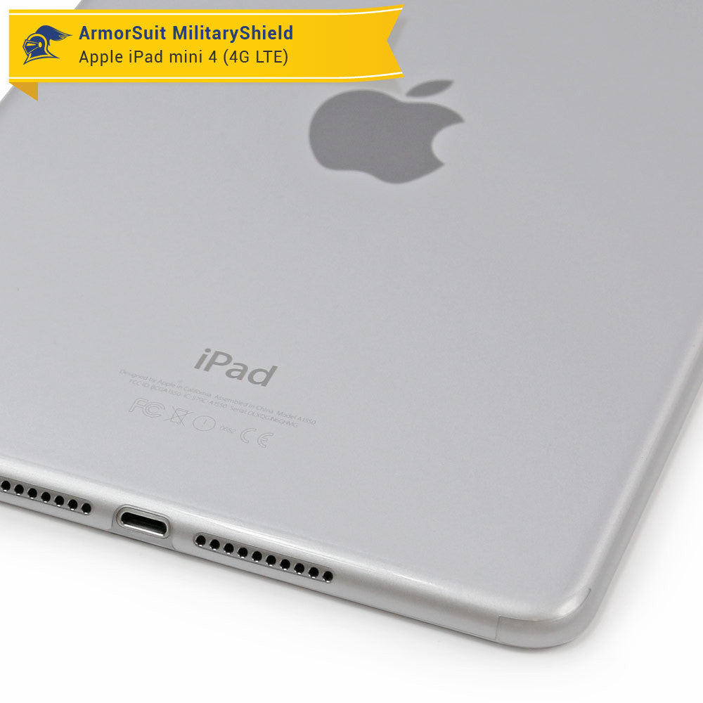 Apple iPad Mini 4 (Wifi + 4G LTE ) Matte (Anti-Glare) Screen Protector + Matte Full Body Skin Protector