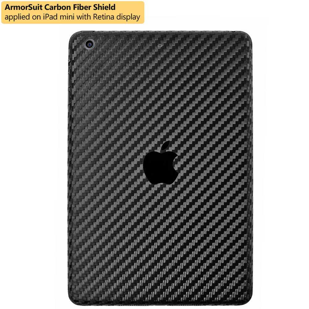 Apple iPad Mini 2 w/ Retina Display (Wifi + LTE) Screen Protector + Carbon Fiber Film Protector