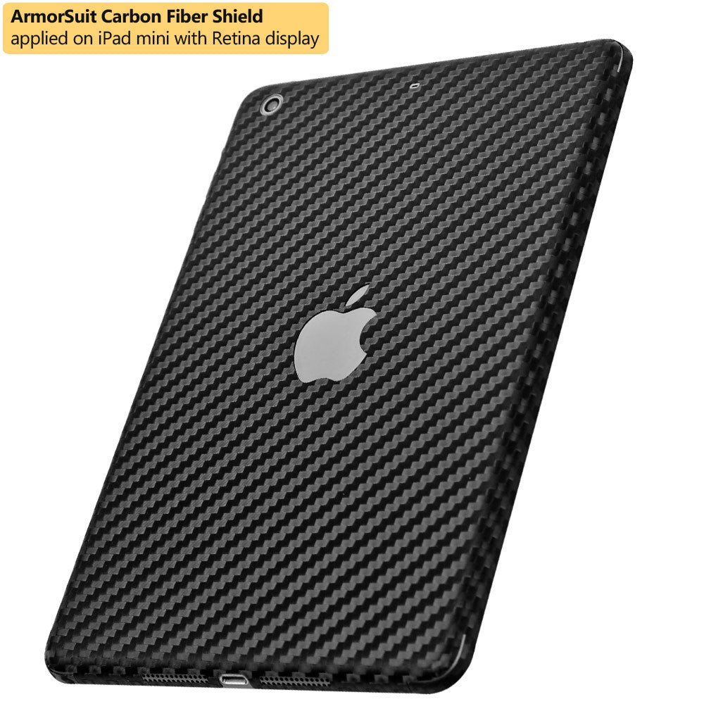 Apple iPad Mini 2 w/ Retina Display (Wifi + LTE) Screen Protector + Carbon Fiber Film Protector