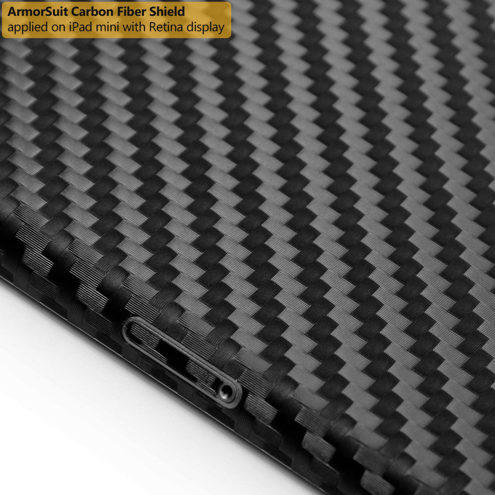 Apple iPad Mini 2 w/ Retina Display (Wifi + LTE) Screen Protector + Carbon Fiber Film Protector