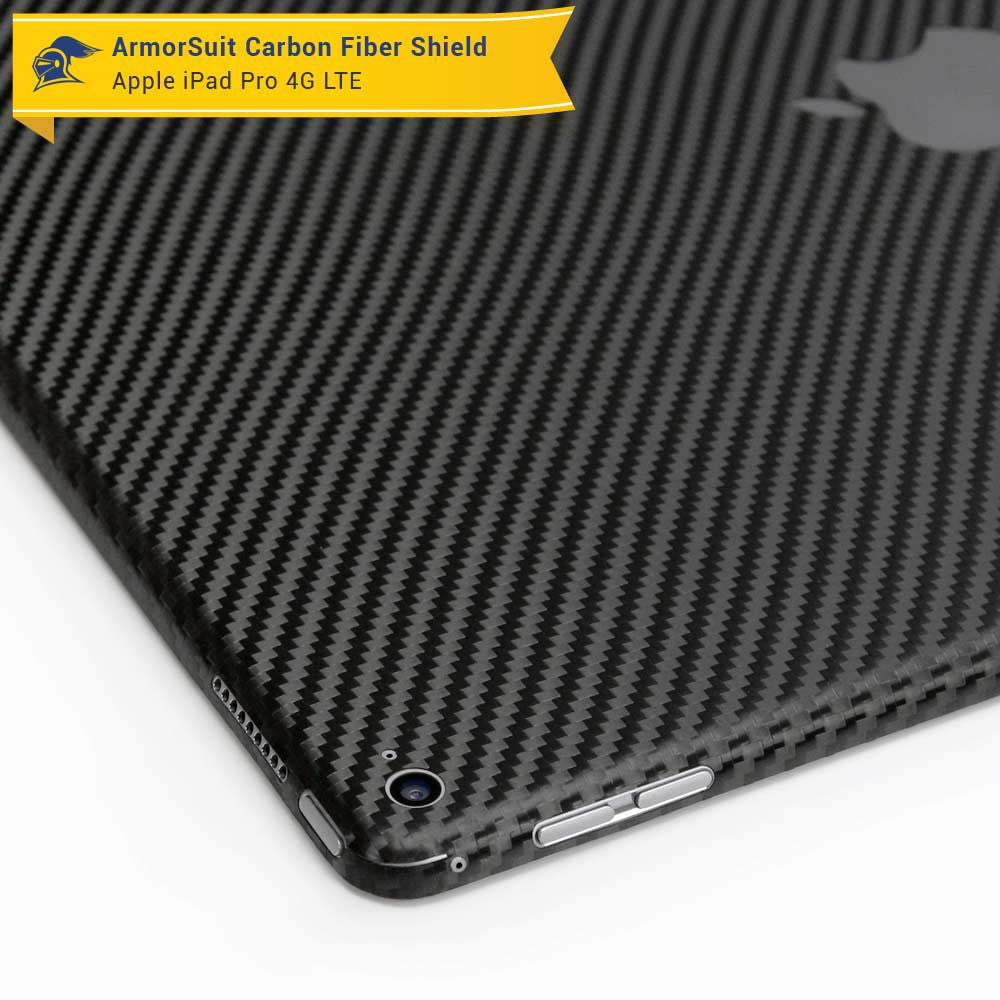 Apple iPad Pro 12.9" (WiFi + 4G LTE) Screen Protector + Carbon Fiber Skin